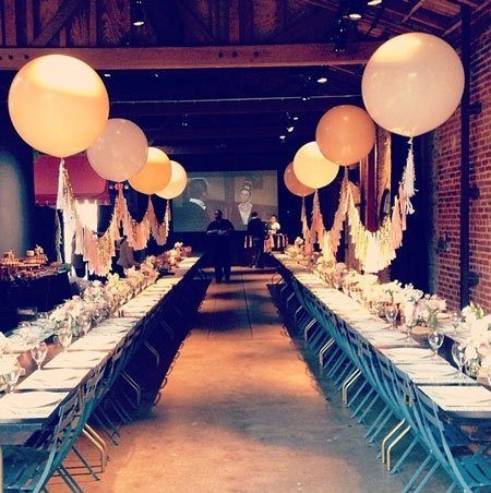 ballons gros format decor de reception mariage